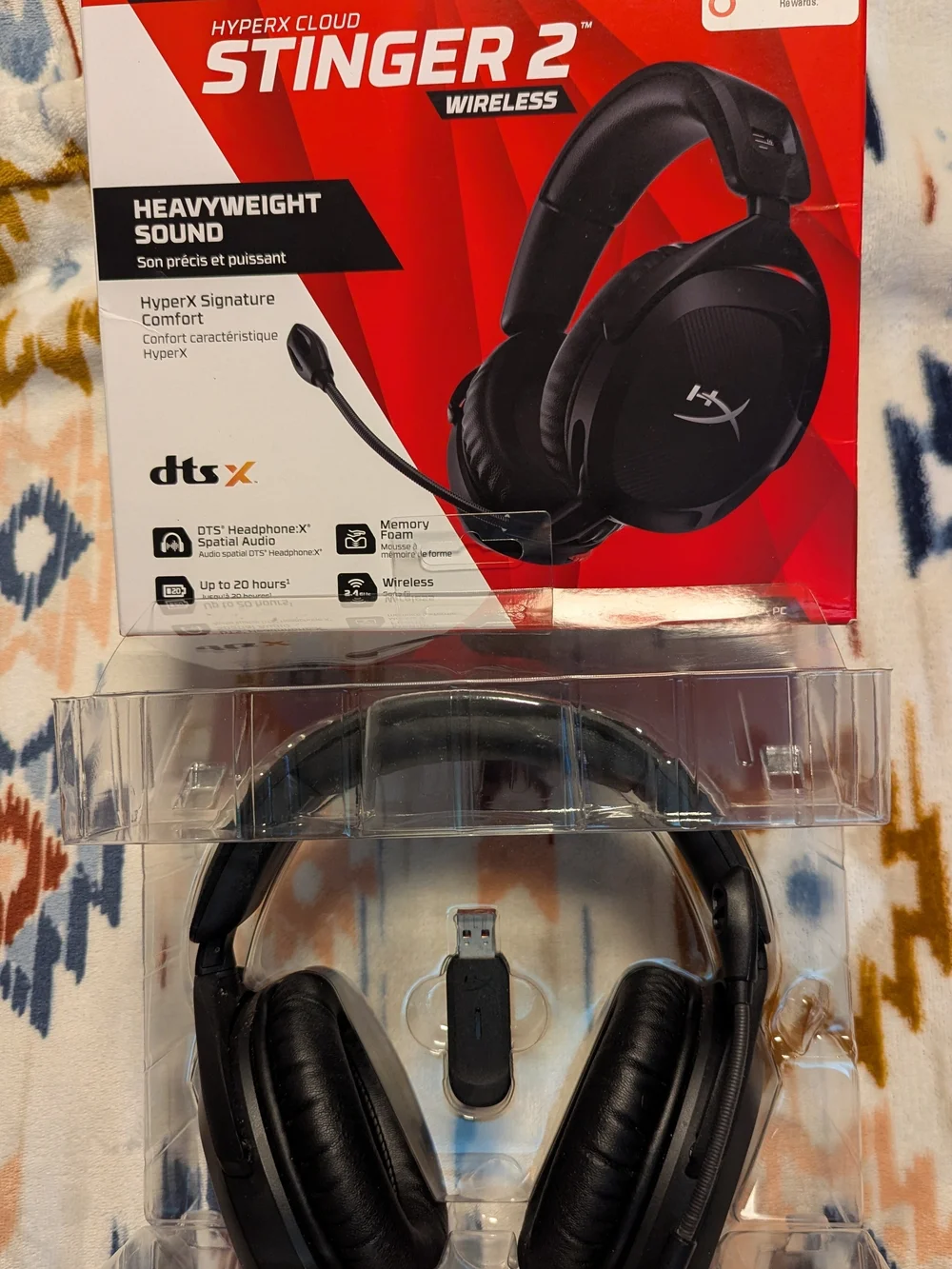 Hype Wireless Over-Ear Gaming Headset with Mic - Black